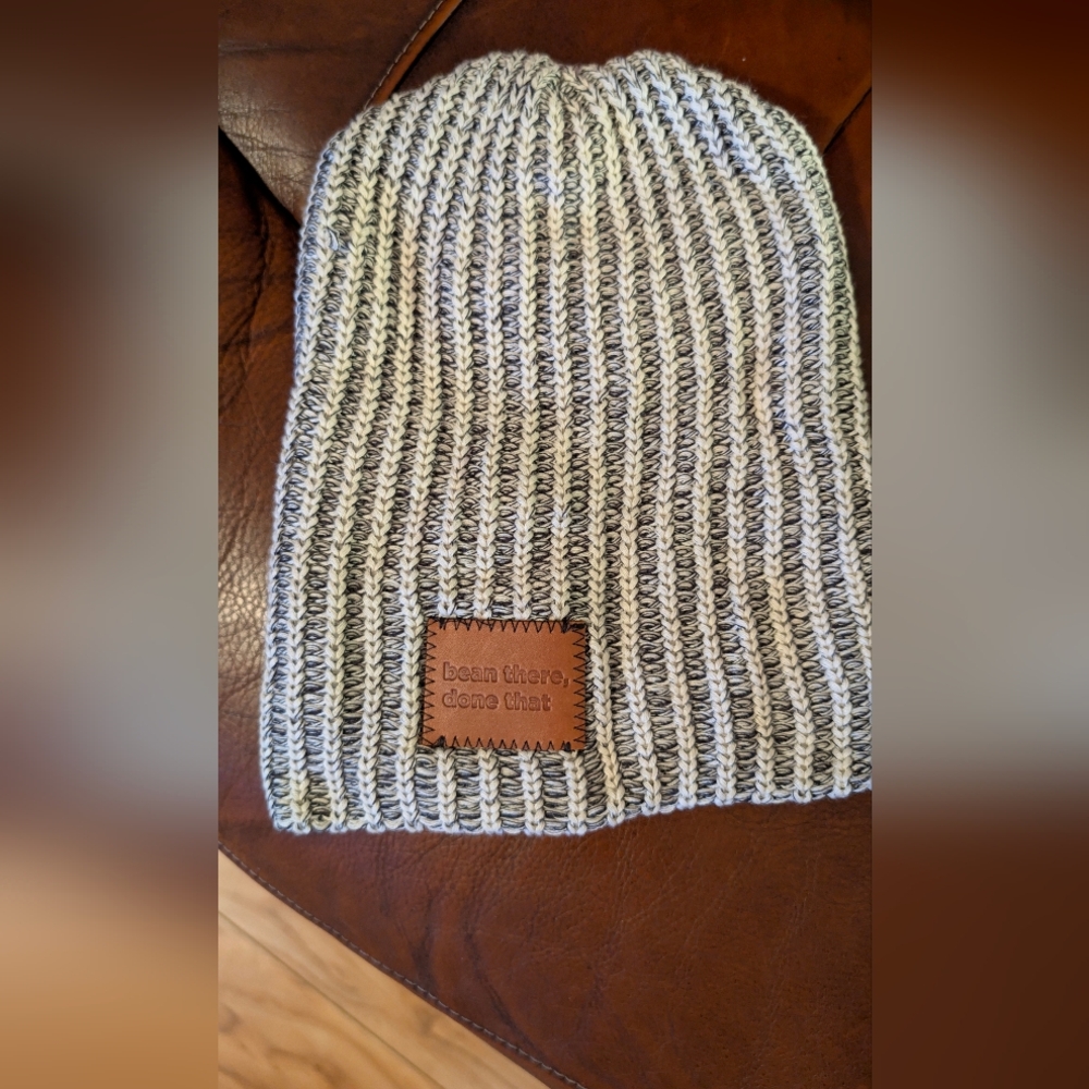 SnugZ "Bean There, Done That" Marled Gray 100% Cotton Beanie Hat